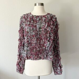 Giambattista Valli x H&M Floral Ruffle Blouse M